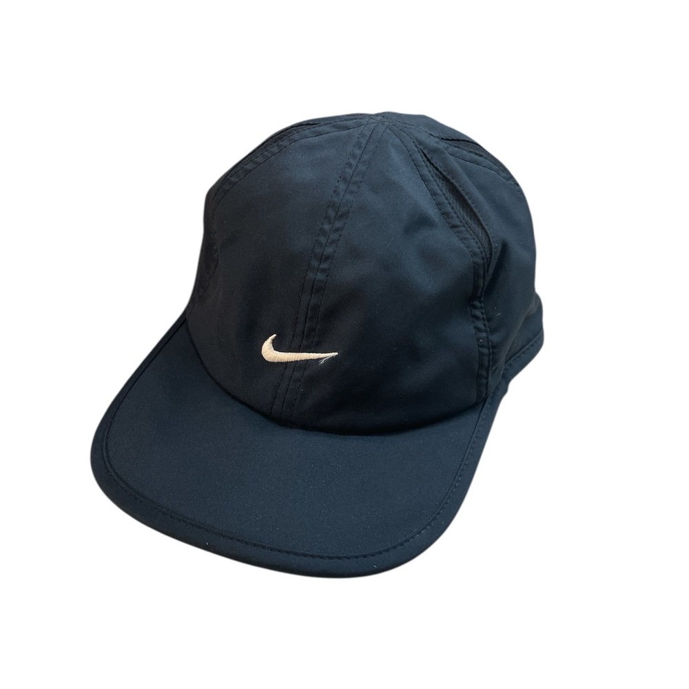 Nike Hat Cap Women’s Dri-Fit Featherlight Men’s Back Strap Logo Black One Size